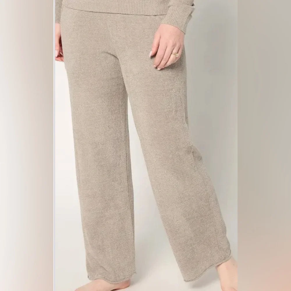 NWT Barefoot Dreams CozyChic Ultra Lite Ankle Pant Beach Rock size Small Tall